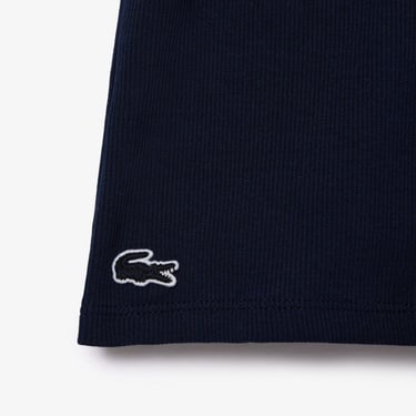  Lacoste Kadın Kolsuz Bisiklet Yaka Lacivert Pijama Takımı