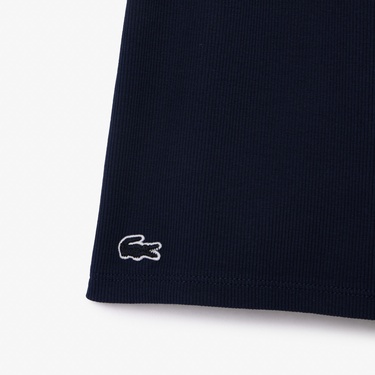  Lacoste Kadın Kolsuz Bisiklet Yaka Lacivert Pijama Takımı