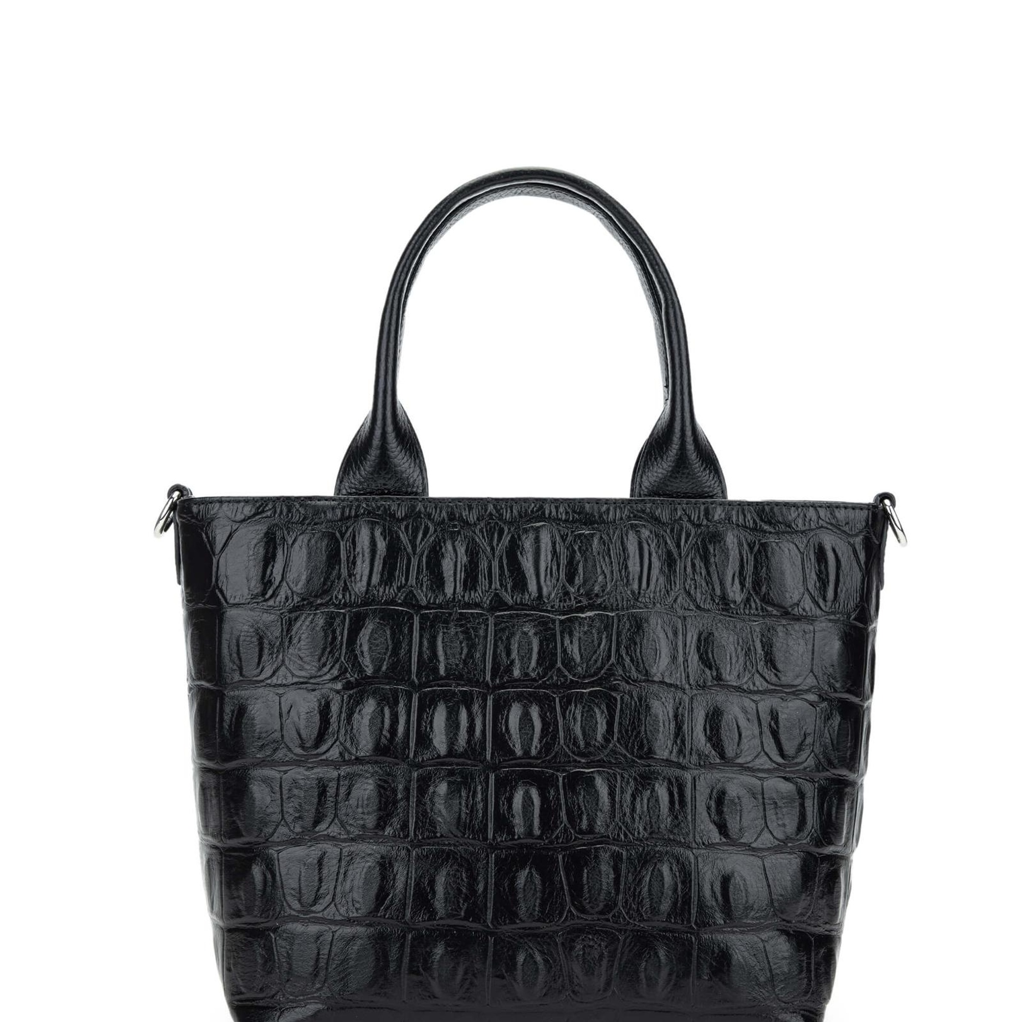 Tamer Tanca Kadın Hakiki Deri Siyah El Çantası