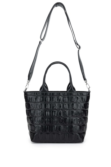  Tamer Tanca Kadın Hakiki Deri Siyah El Çantası