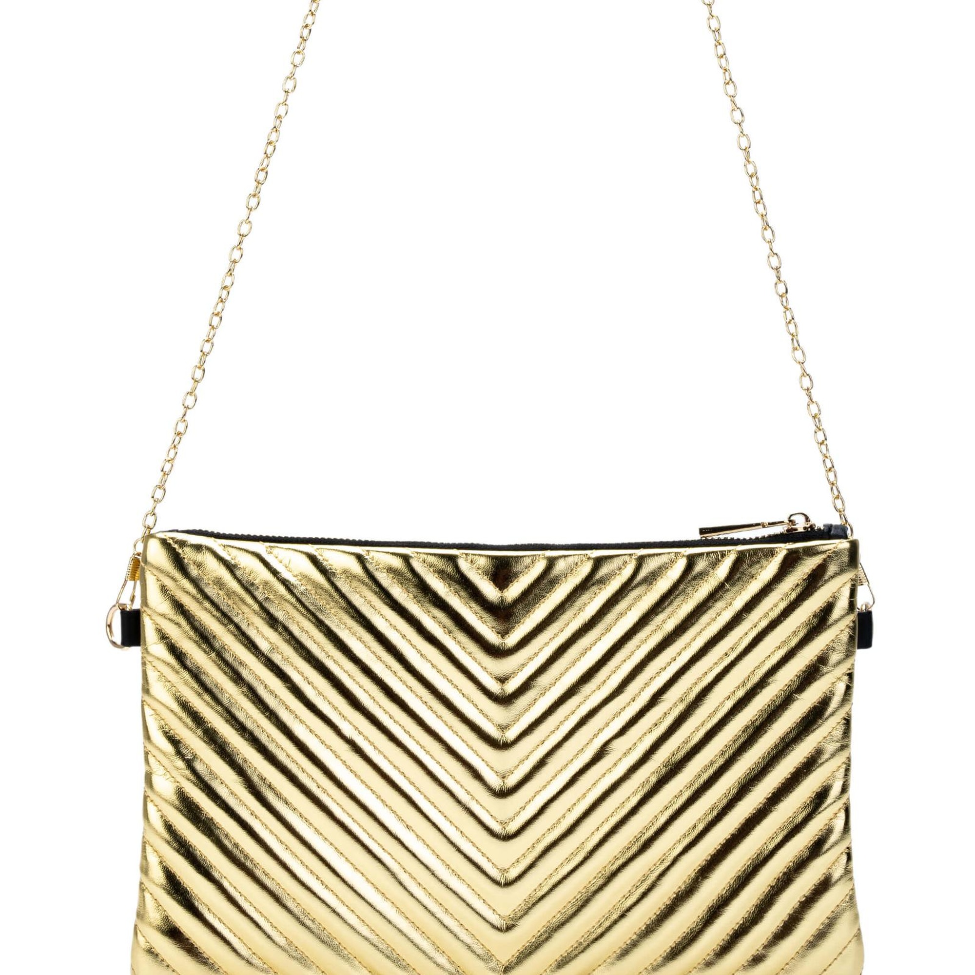 Tamer Tanca Kadın Vegan Altın El Çantası