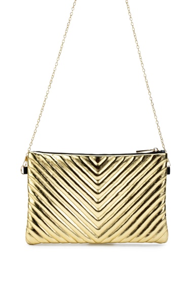  Tamer Tanca Kadın Vegan Altın El Çantası