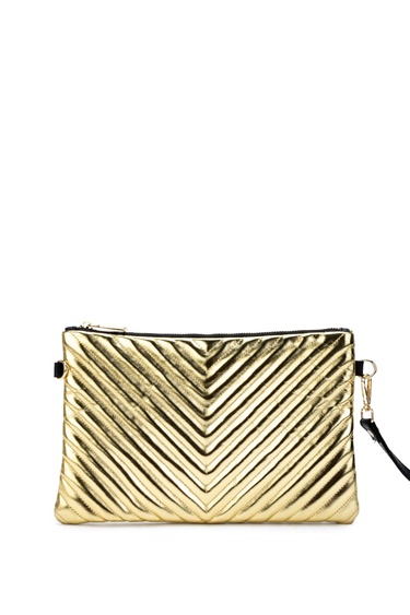  Tamer Tanca Kadın Vegan Altın El Çantası