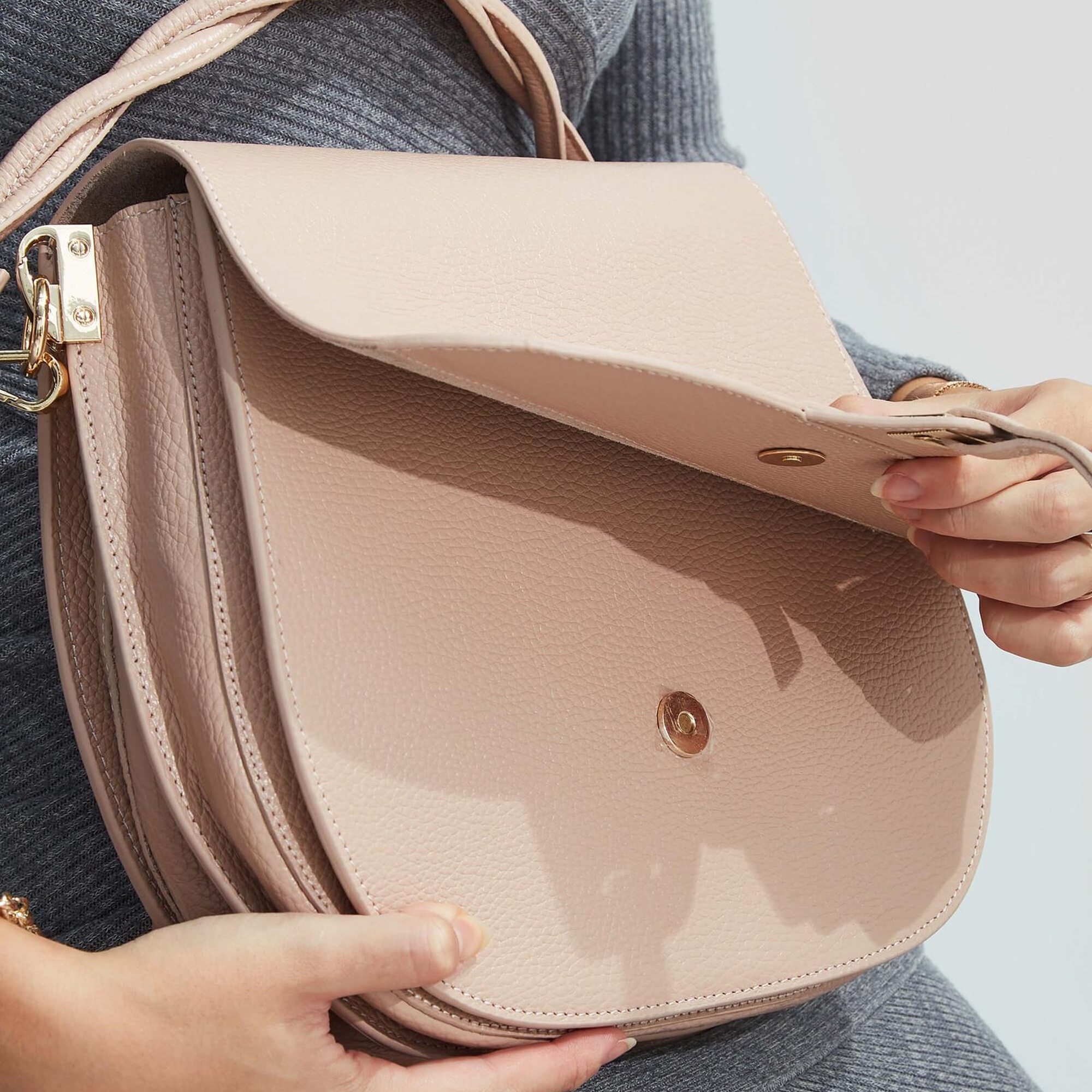 Tamer Tanca Kadın Hakiki Deri Pudra Kol Çantası