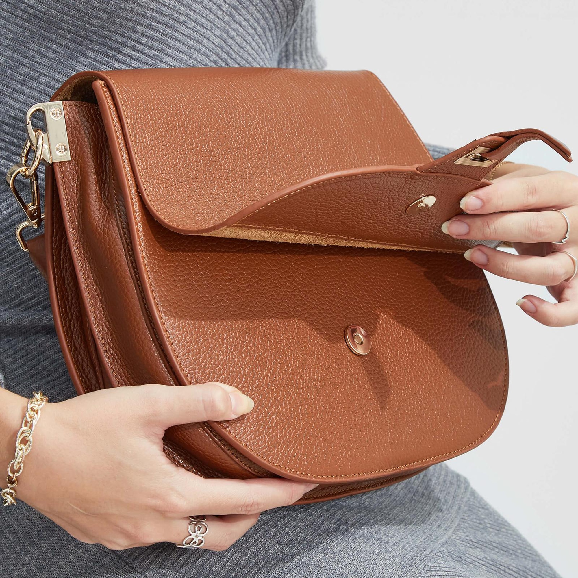 Tamer Tanca Kadın Hakiki Deri Taba Kol Çantası