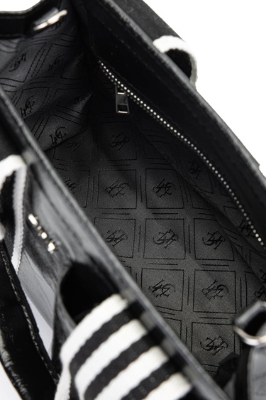  Tamer Tanca Kadın Vegan Siyah Rugan Omuz Çanta