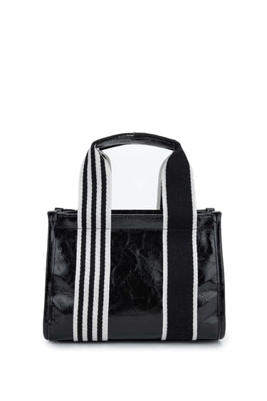  Tamer Tanca Kadın Vegan Siyah Rugan Omuz Çanta