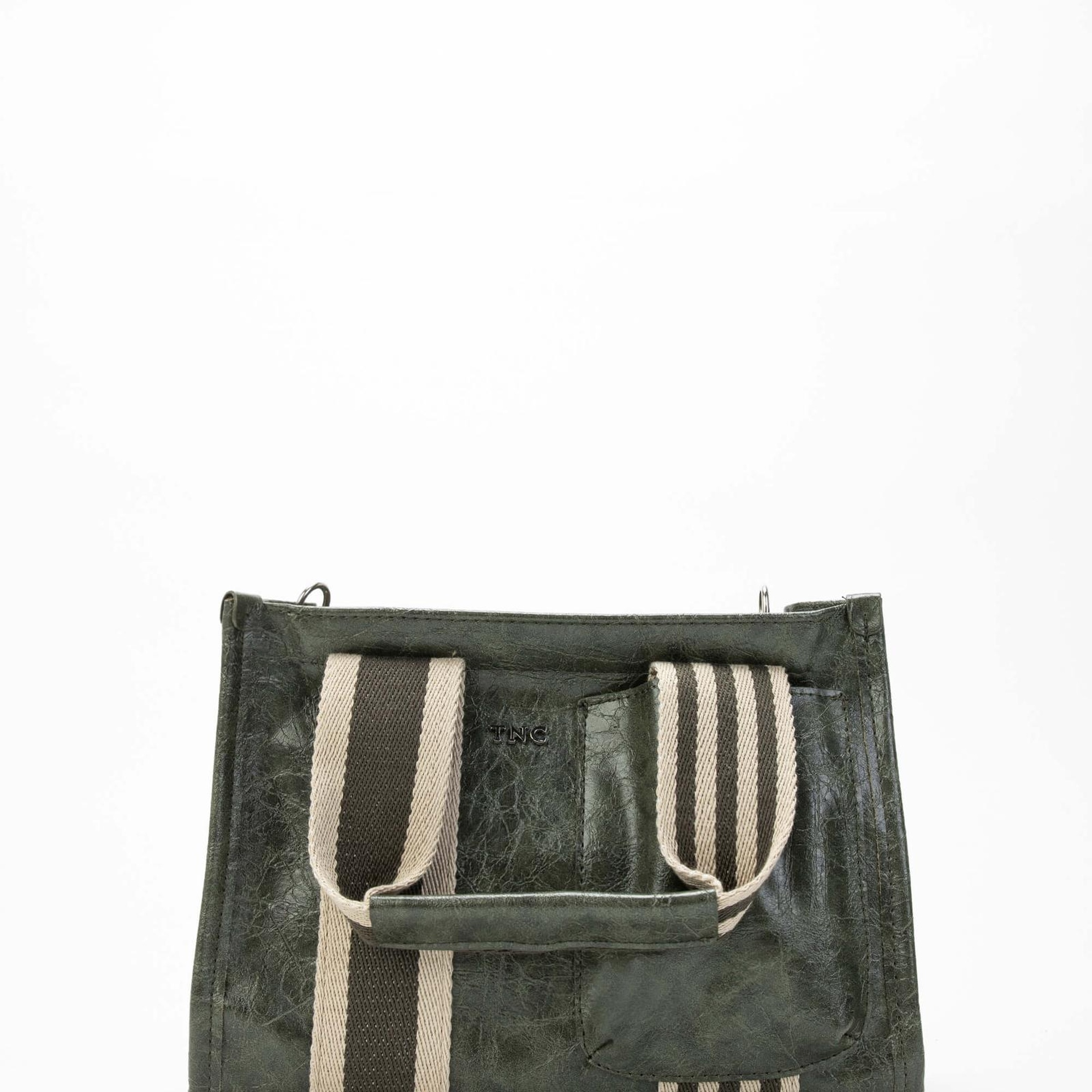 Tamer Tanca Kadın Vegan Haki Rugan Omuz Çanta