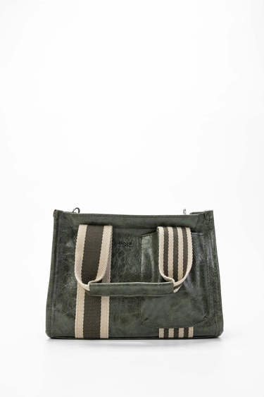  Tamer Tanca Kadın Vegan Haki Rugan Omuz Çanta