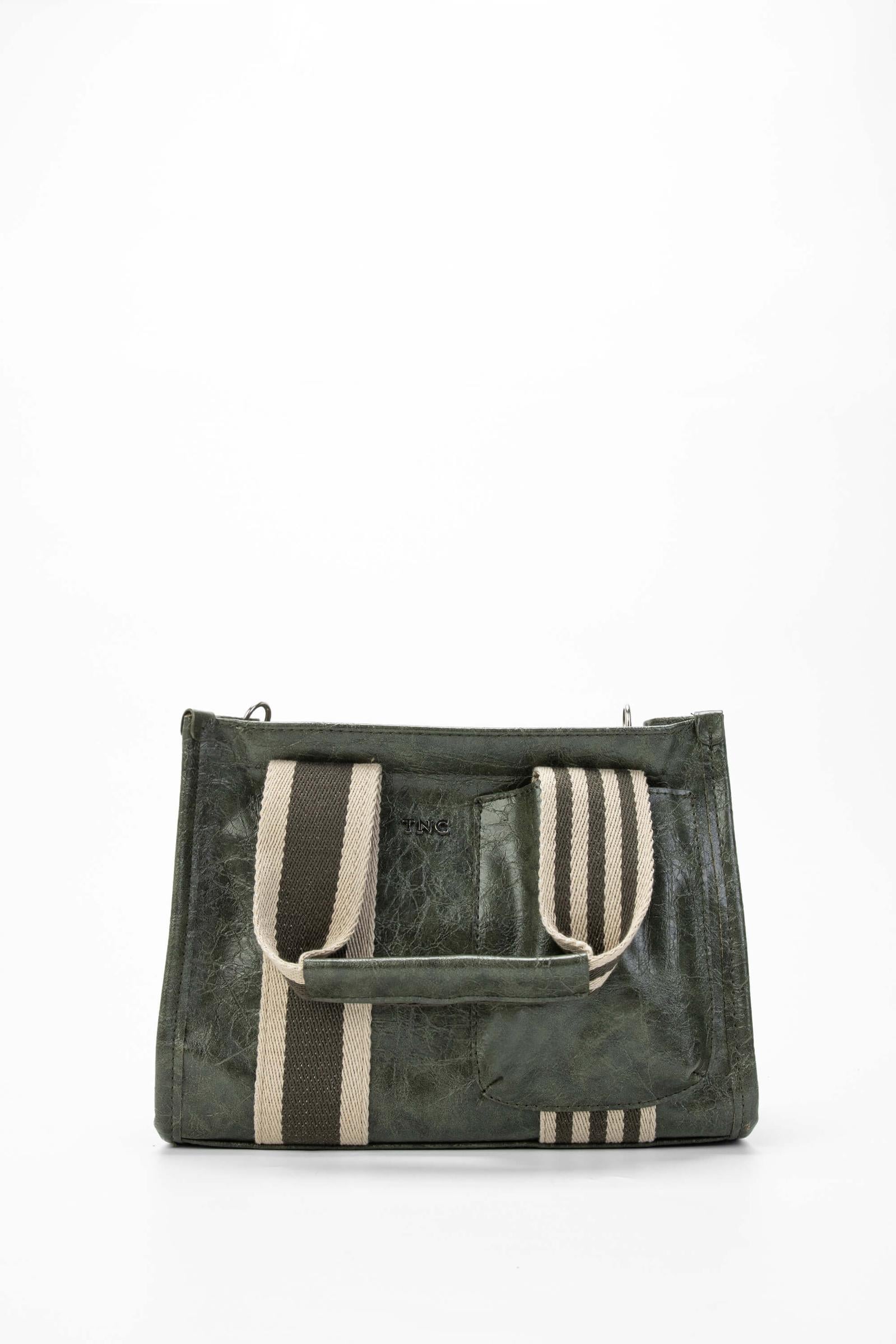  Tamer Tanca Kadın Vegan Haki Rugan Omuz Çanta