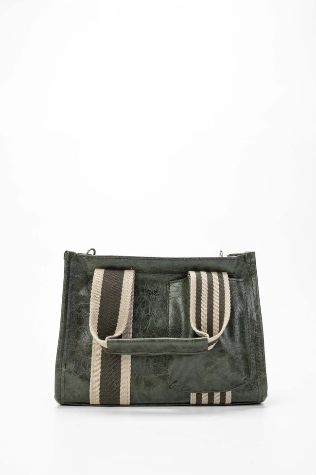  Tamer Tanca Kadın Vegan Haki Rugan Omuz Çanta