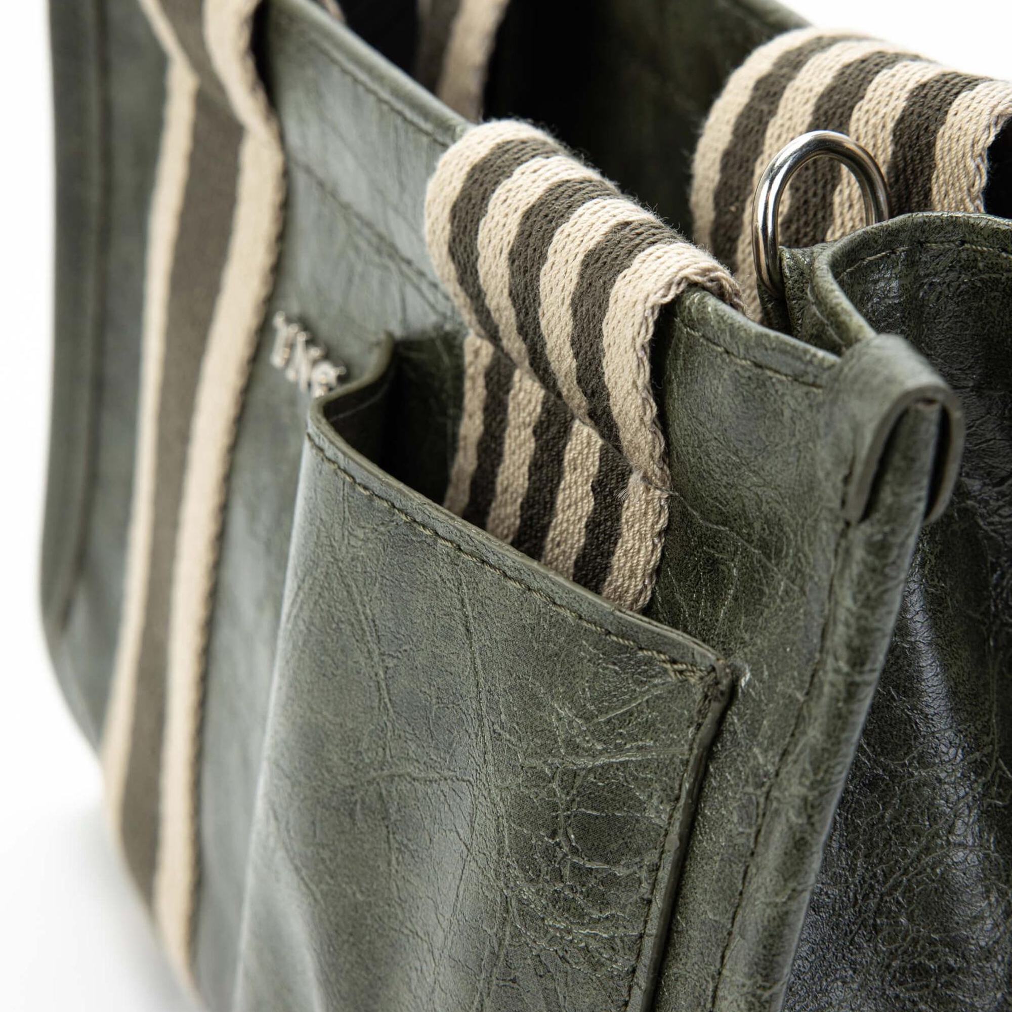 Tamer Tanca Kadın Vegan Haki Rugan Omuz Çanta