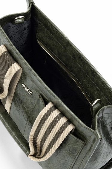  Tamer Tanca Kadın Vegan Haki Rugan Omuz Çanta