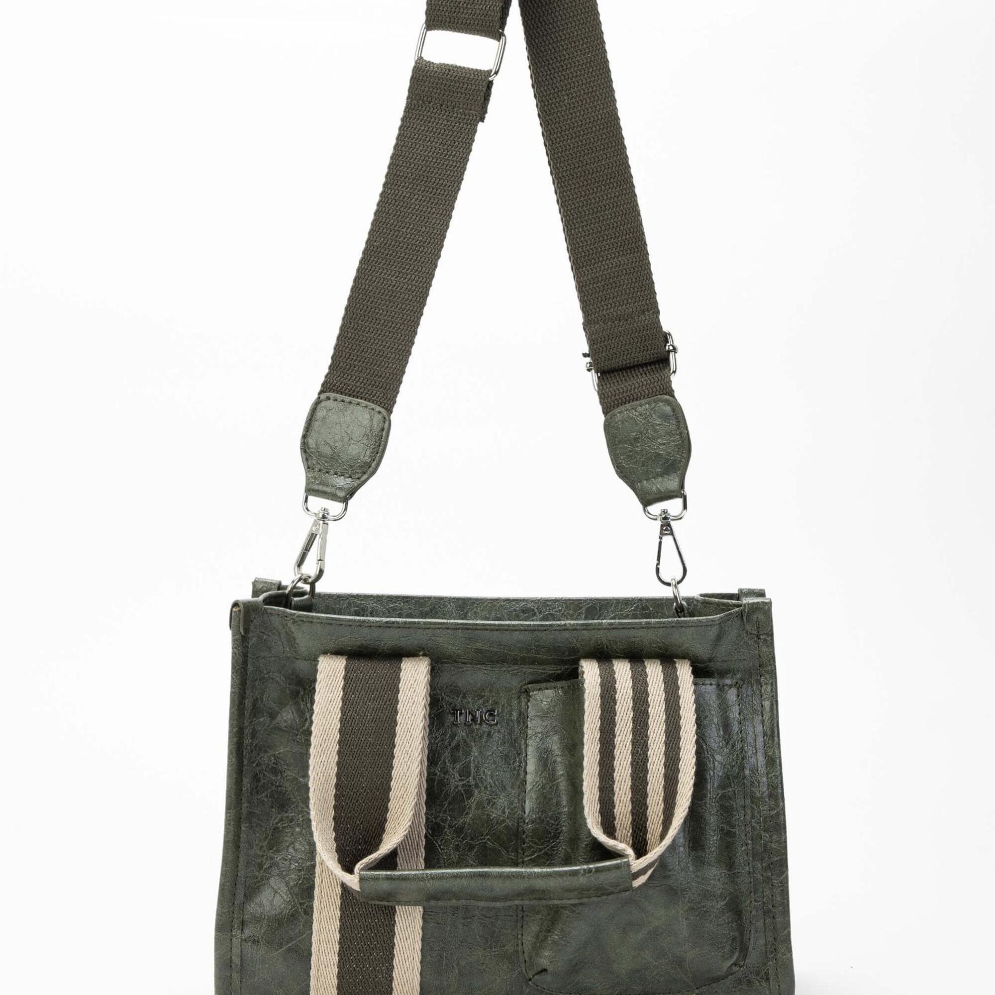 Tamer Tanca Kadın Vegan Haki Rugan Omuz Çanta