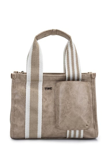  Tamer Tanca Kadın Vegan Bej Omuz Çanta