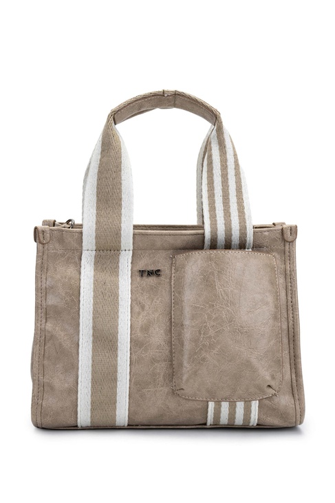  Tamer Tanca Kadın Vegan Bej Omuz Çanta