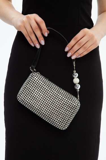  Tamer Tanca Kadın Vegan Gri Kol Çantası