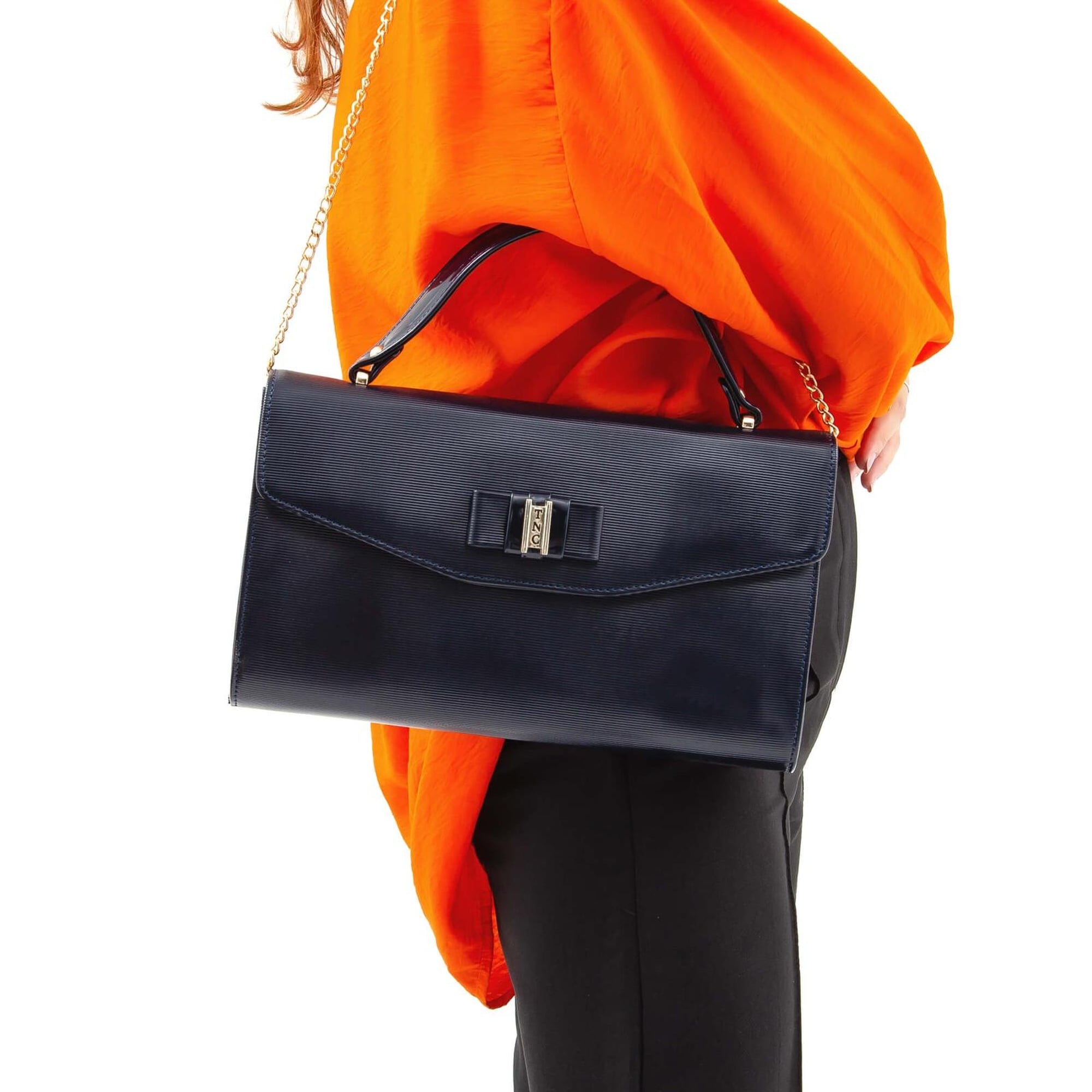 Tamer Tanca Kadın Vegan Lacivert El Çantası