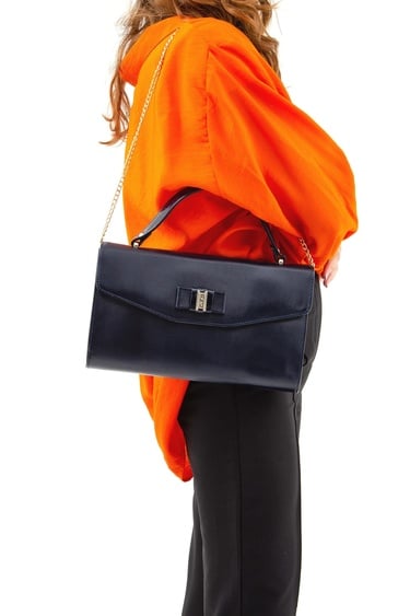  Tamer Tanca Kadın Vegan Lacivert El Çantası