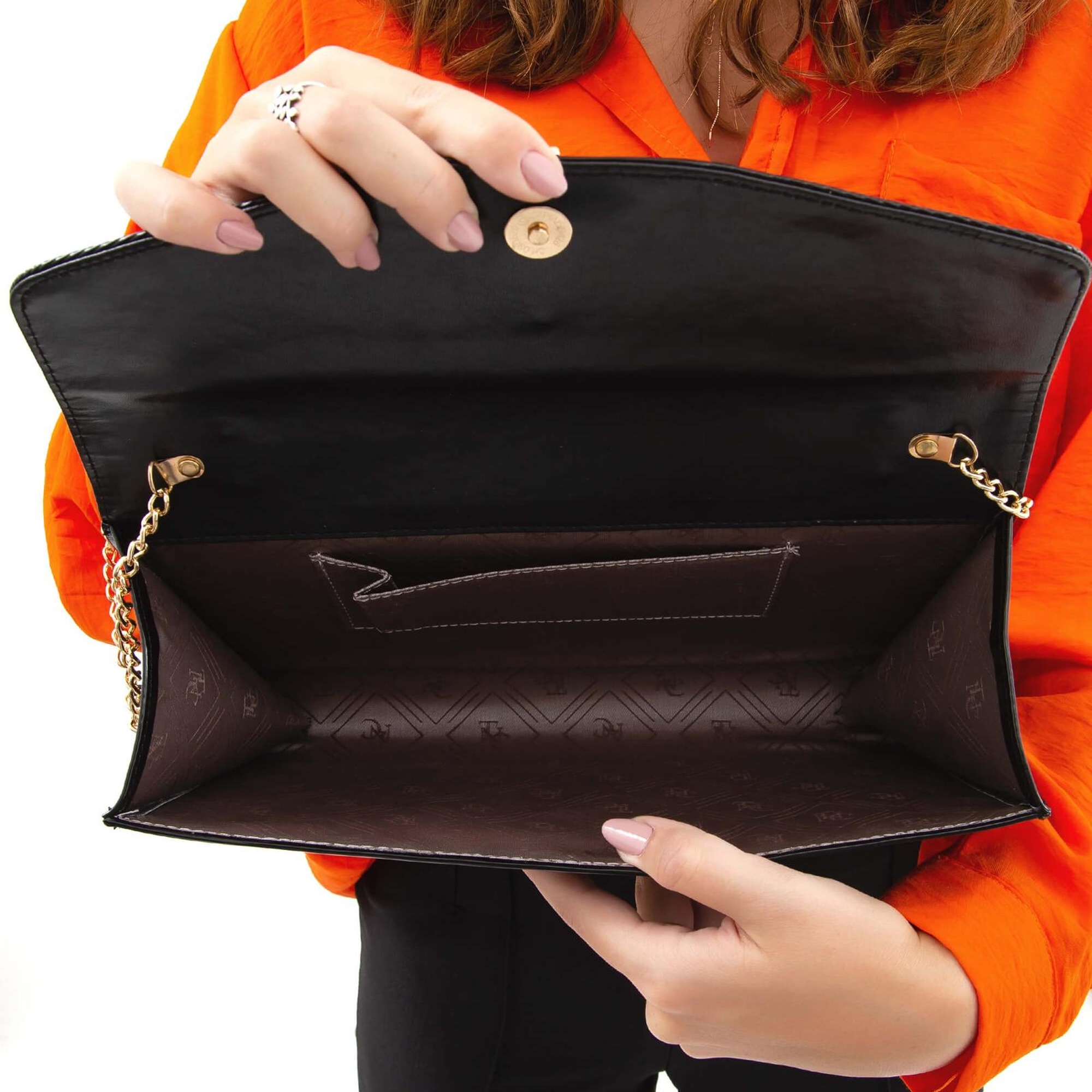 Tamer Tanca Kadın Vegan Siyah El Çantası