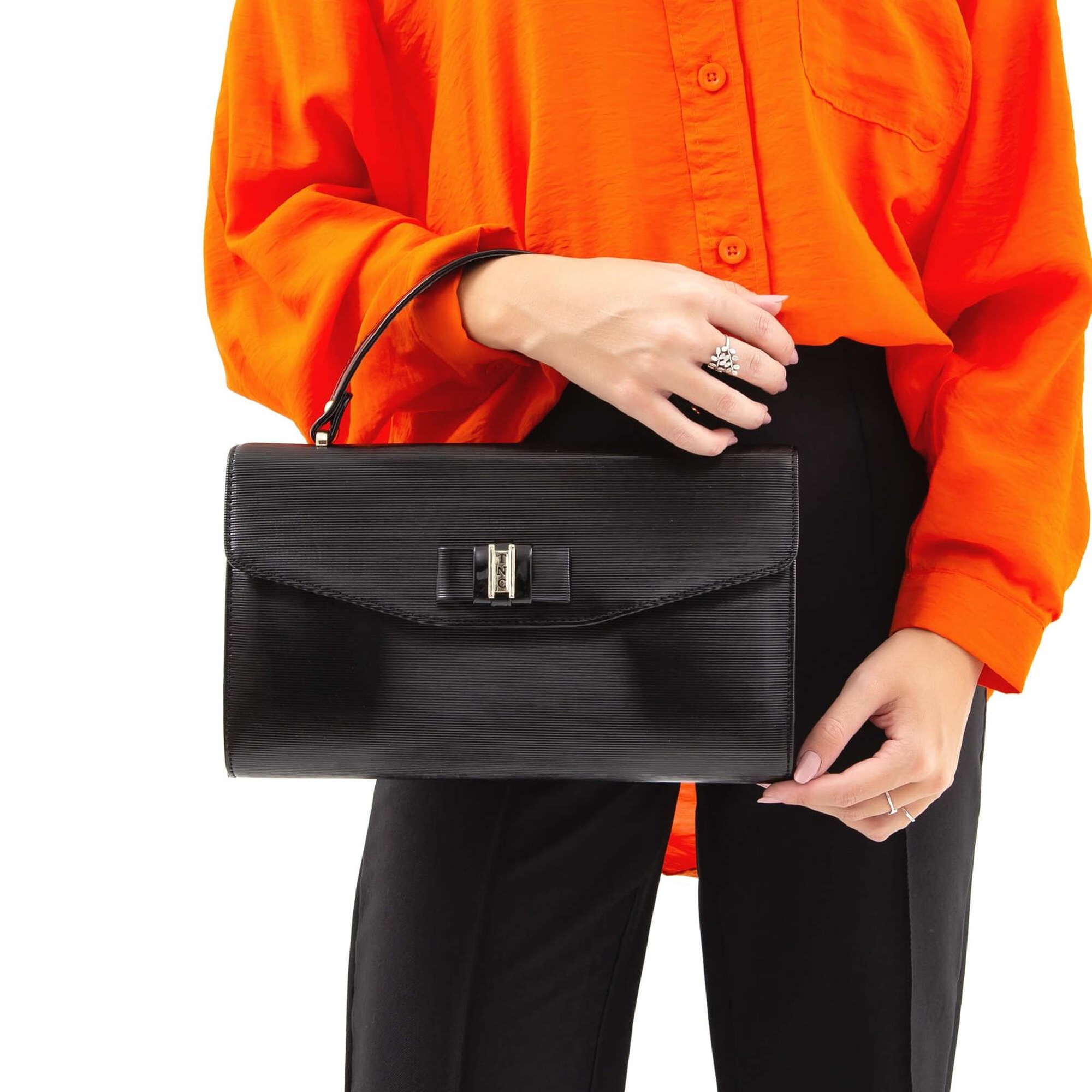 Tamer Tanca Kadın Vegan Siyah El Çantası