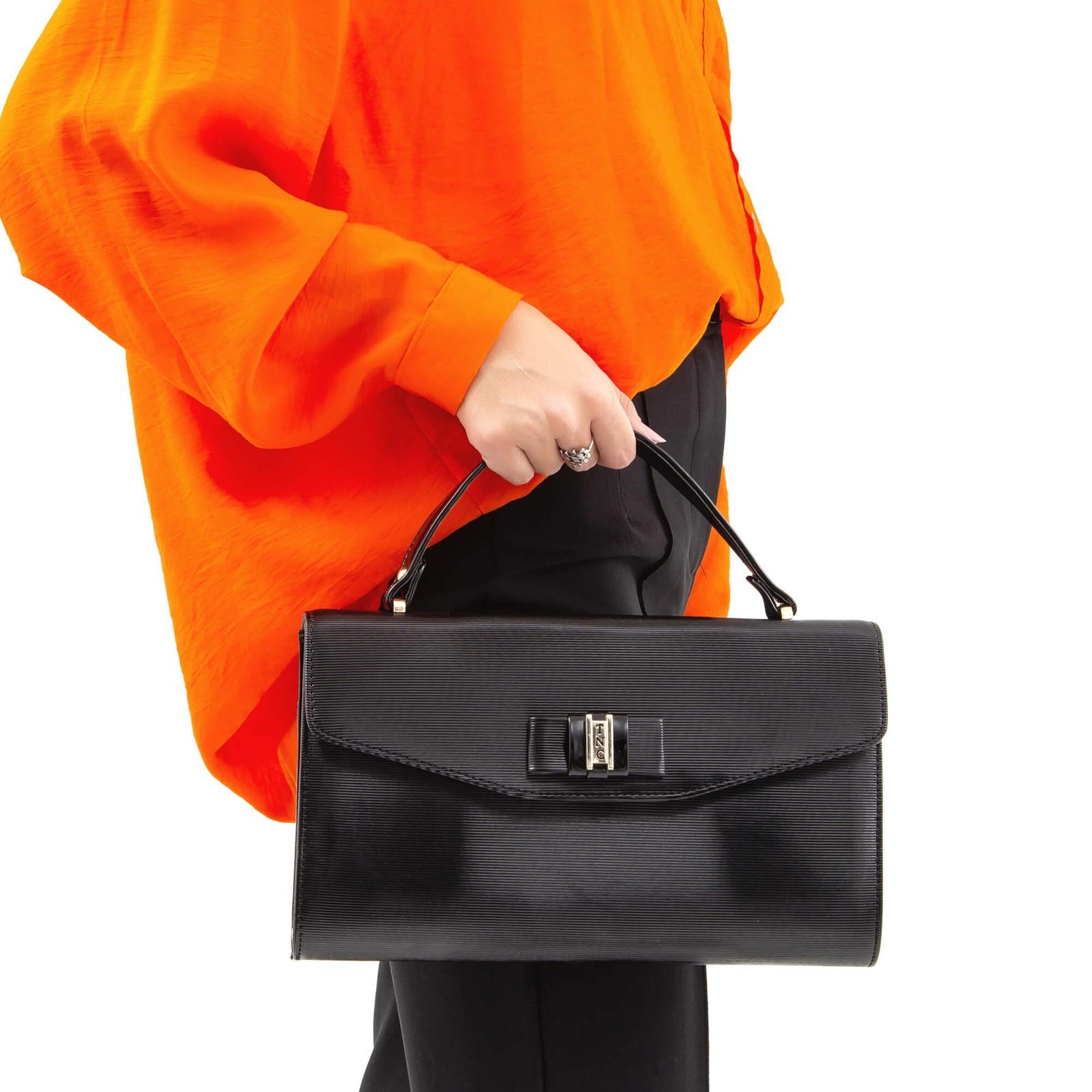 Tamer Tanca Kadın Vegan Siyah El Çantası