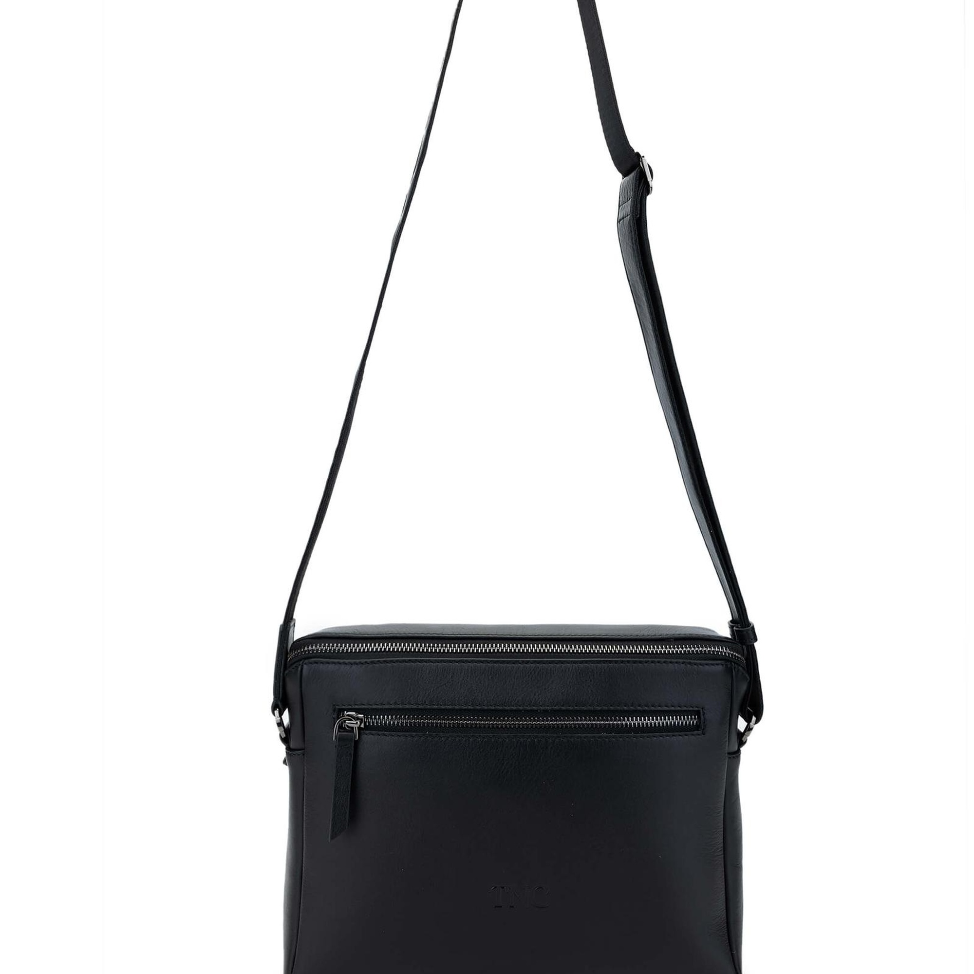 Tamer Tanca Erkek Hakiki Deri Siyah Postacı Çanta