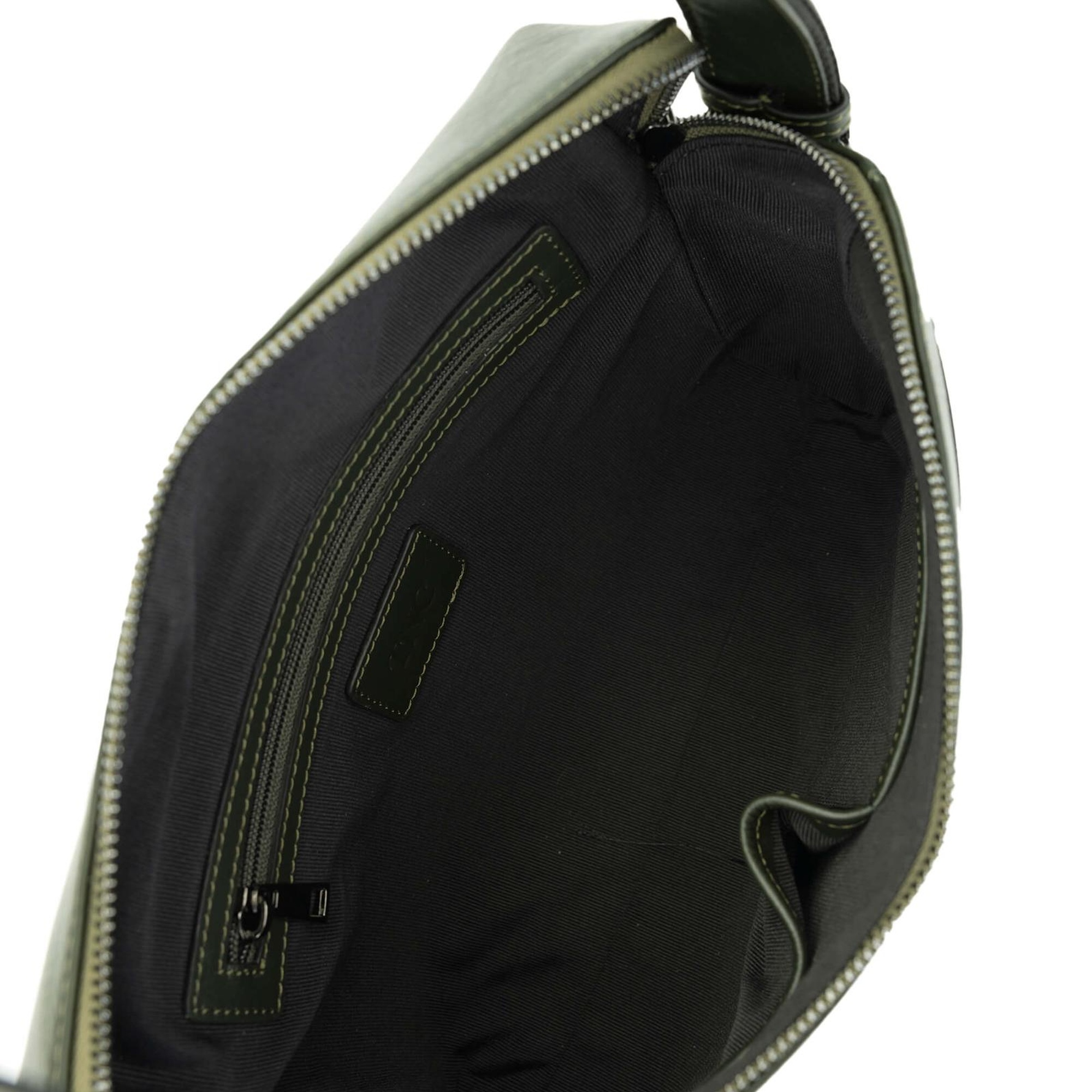 Tamer Tanca Erkek Hakiki Deri Yeşil Postacı Çanta