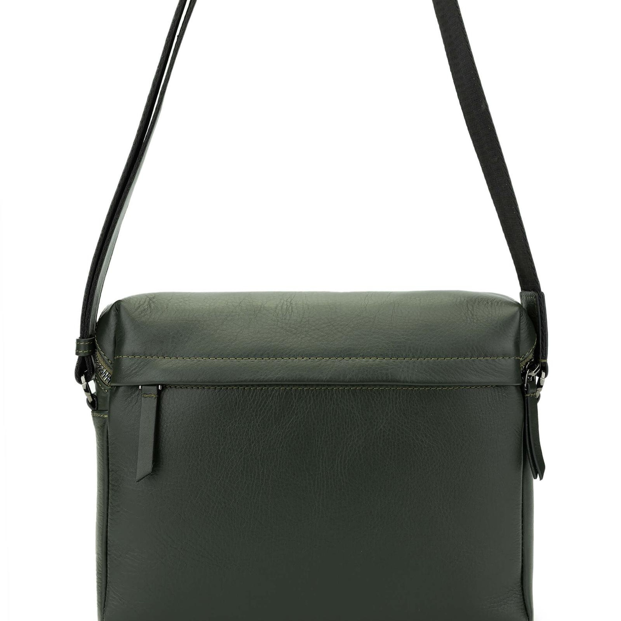 Tamer Tanca Erkek Hakiki Deri Yeşil Postacı Çanta