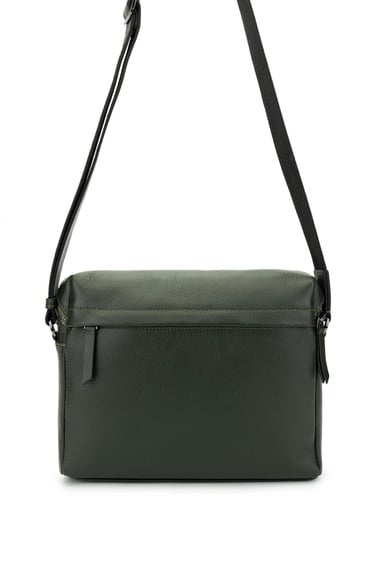  Tamer Tanca Erkek Hakiki Deri Yeşil Postacı Çanta