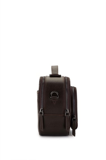  Tamer Tanca Erkek Hakiki Deri Kahverengi Postacı Çanta