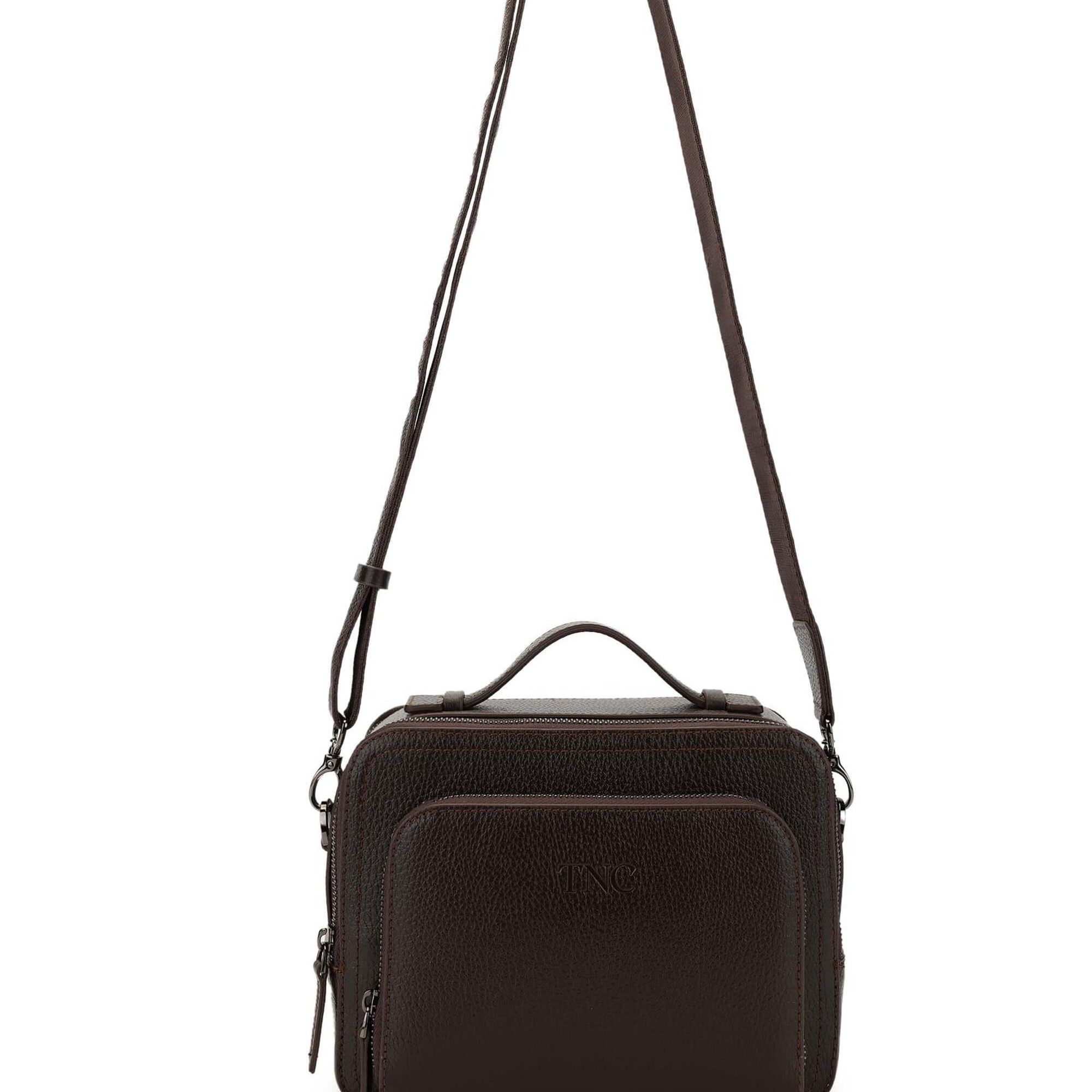 Tamer Tanca Erkek Hakiki Deri Kahverengi Postacı Çanta