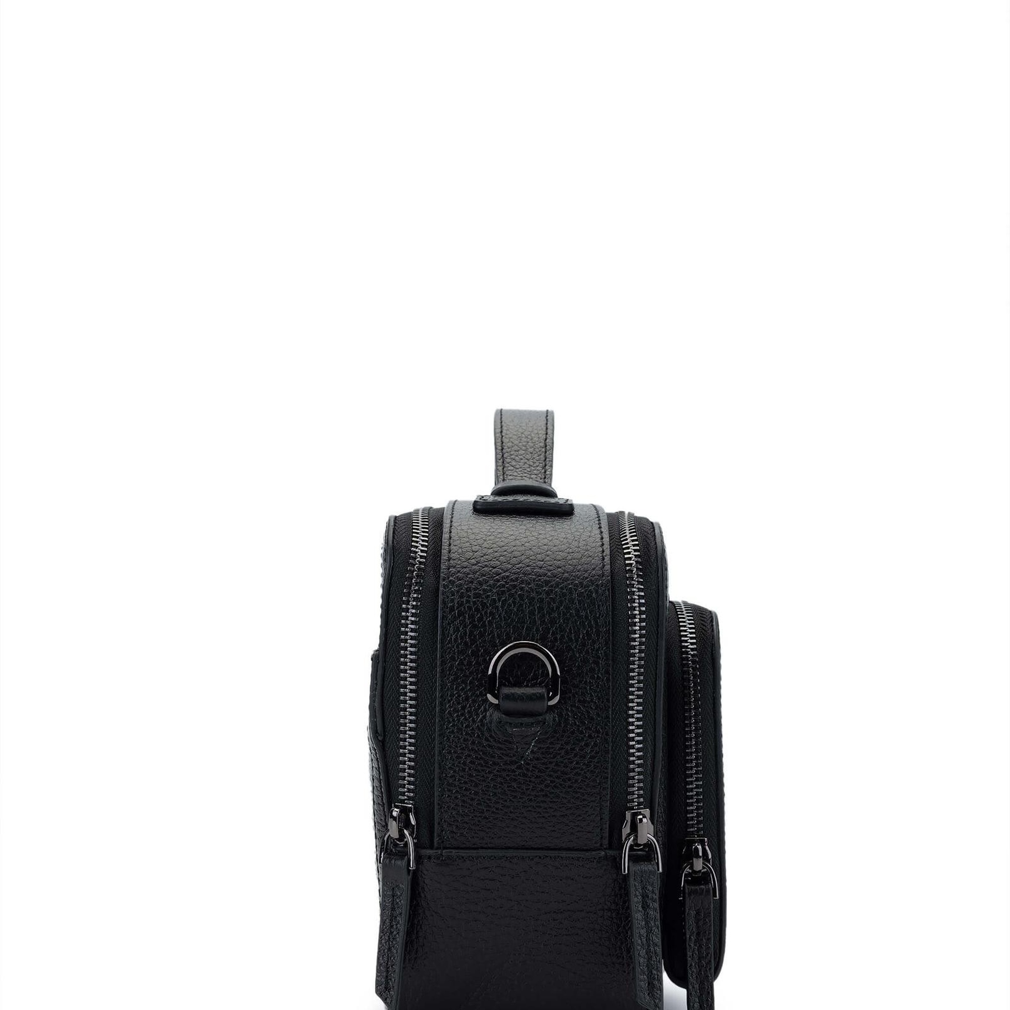 Tamer Tanca Erkek Hakiki Deri Siyah Floter Postacı Çanta