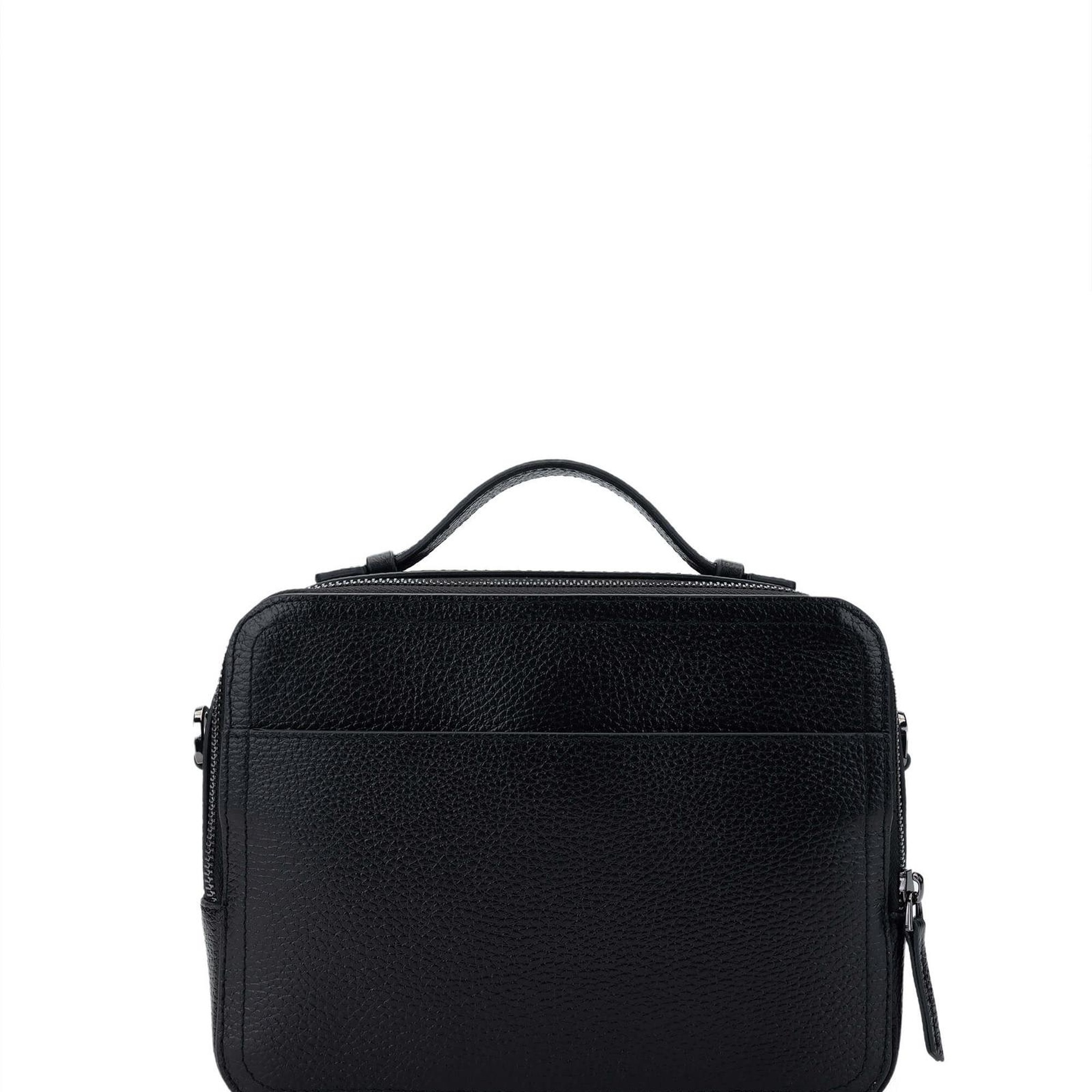 Tamer Tanca Erkek Hakiki Deri Siyah Floter Postacı Çanta