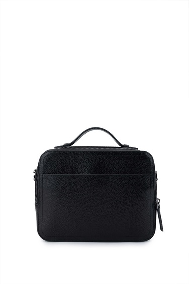  Tamer Tanca Erkek Hakiki Deri Siyah Floter Postacı Çanta