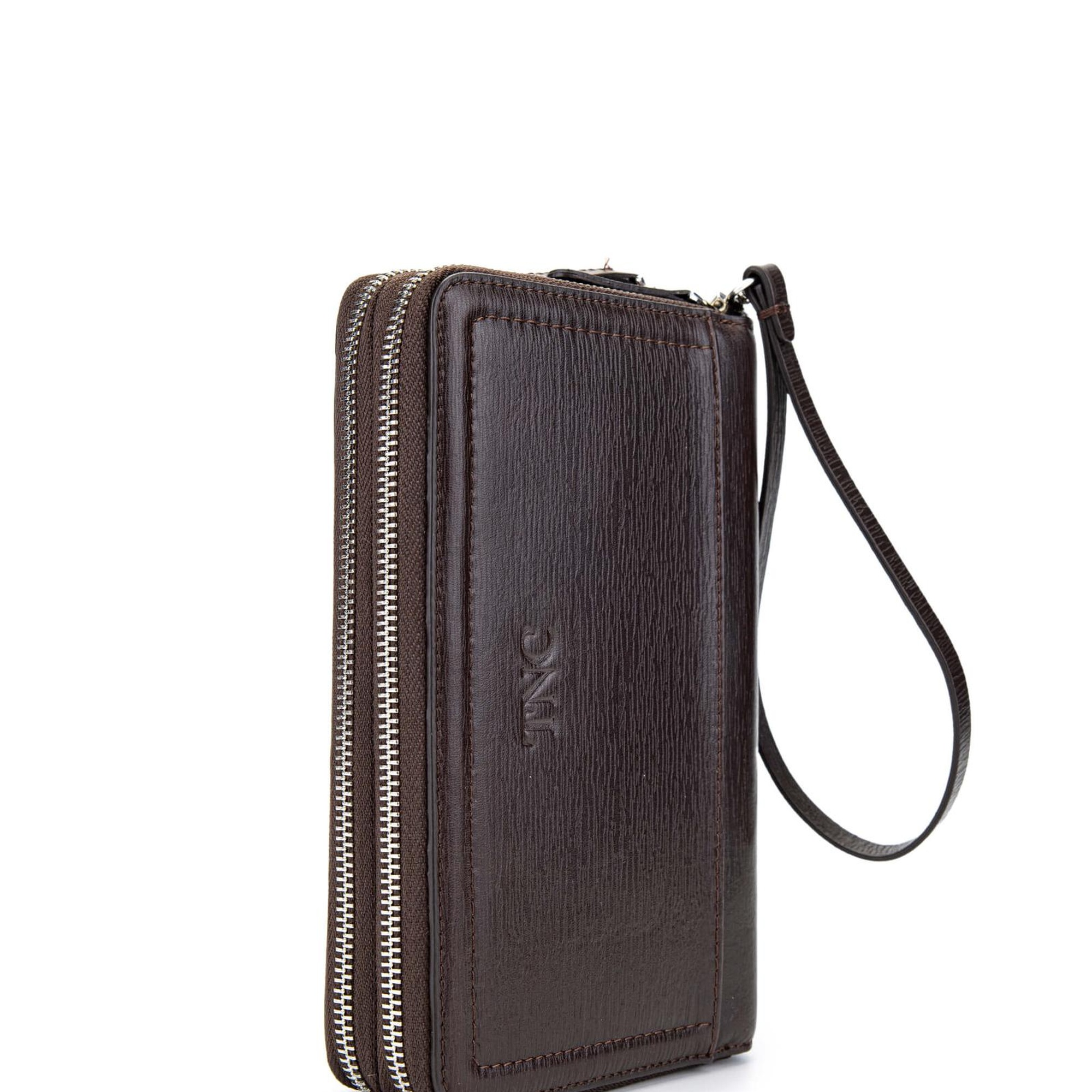 Tamer Tanca Erkek Hakiki Deri Kahverengi El Çantası