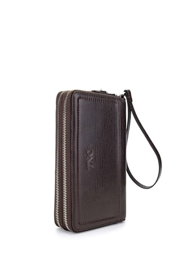  Tamer Tanca Erkek Hakiki Deri Kahverengi El Çantası