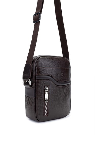  Tamer Tanca Erkek Hakiki Deri Kahverengi Postacı Çanta