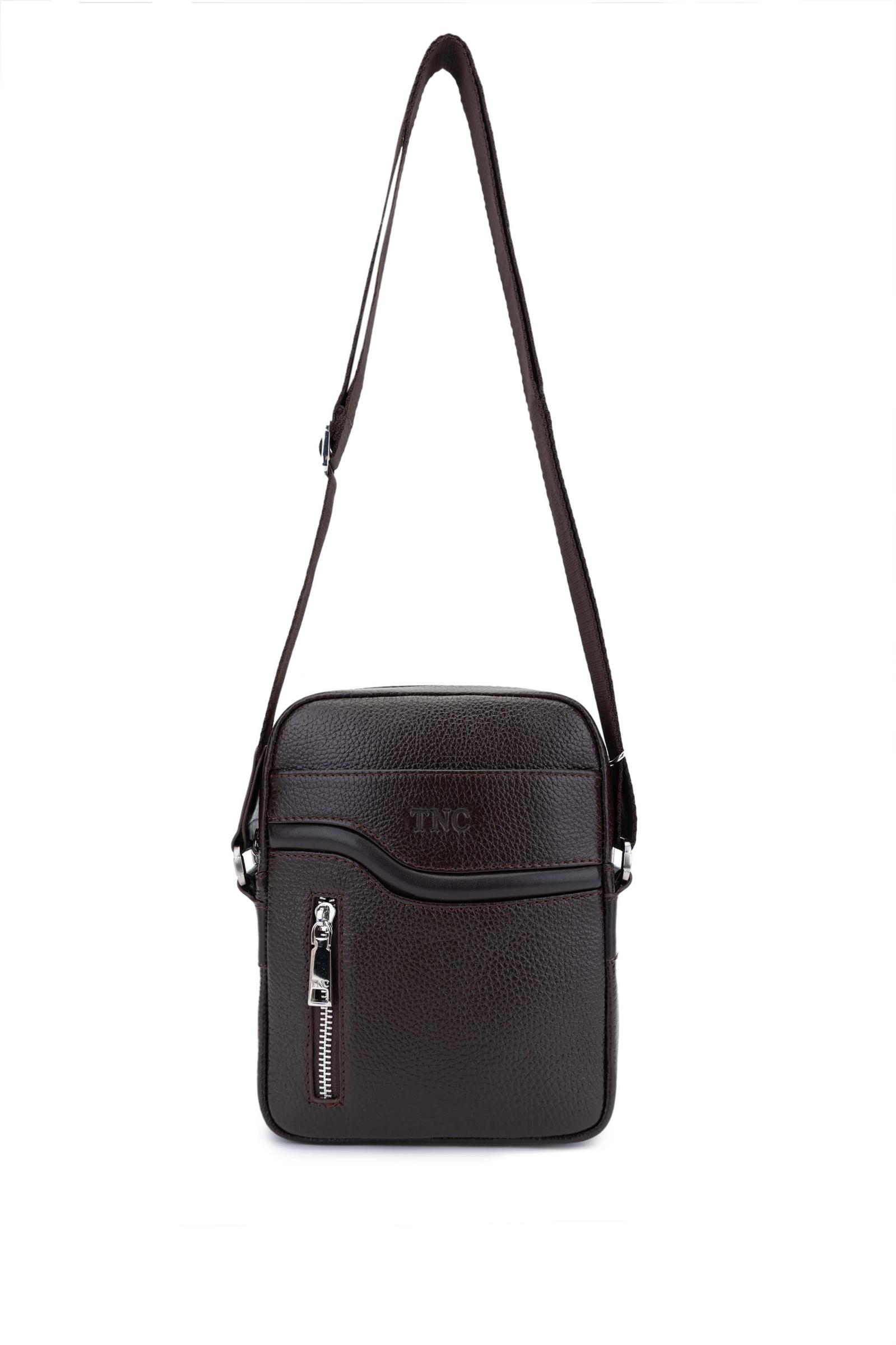  Tamer Tanca Erkek Hakiki Deri Kahverengi Postacı Çanta