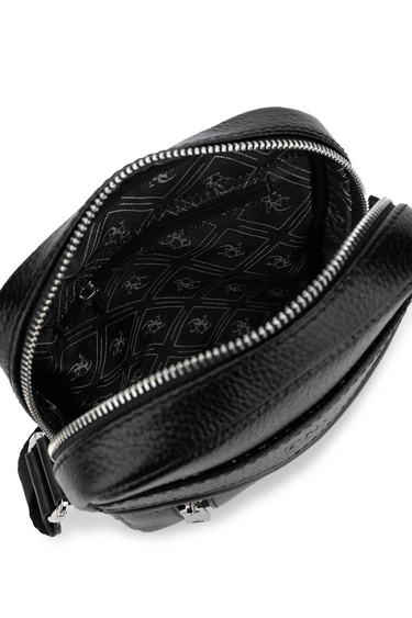  Tamer Tanca Erkek Hakiki Deri Siyah Floter Postacı Çanta