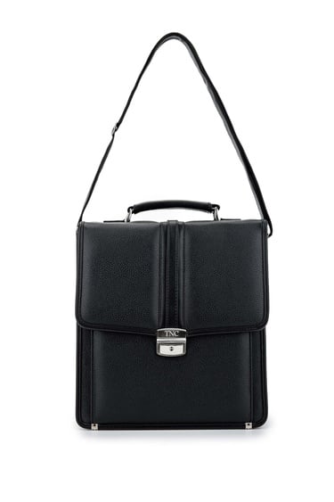  Tamer Tanca Erkek Vegan Siyah Floter Evrak Çantası