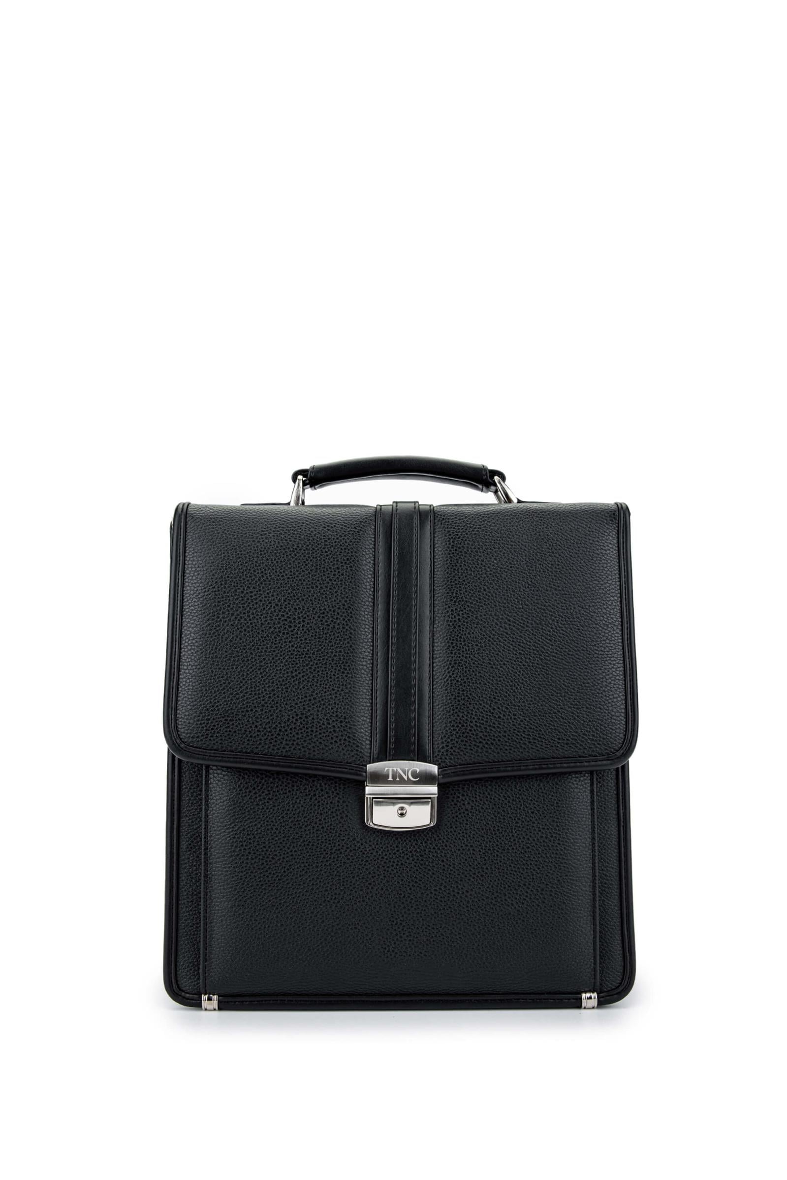  Tamer Tanca Erkek Vegan Siyah Floter Evrak Çantası