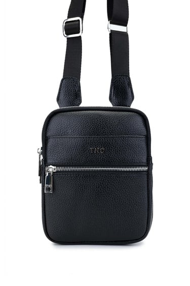  Tamer Tanca Erkek Hakiki Deri Siyah Postacı Çanta