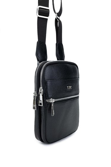  Tamer Tanca Erkek Hakiki Deri Siyah Postacı Çanta