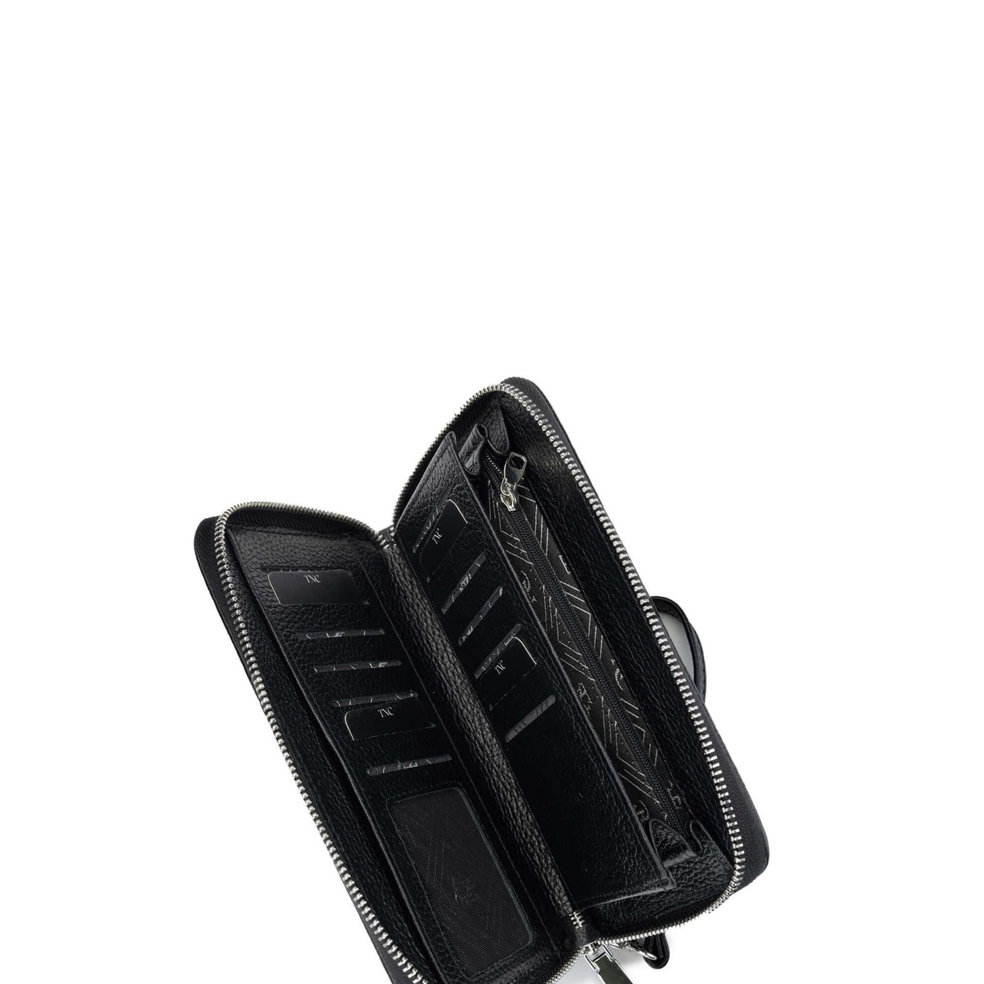 Tamer Tanca Erkek Hakiki Deri Siyah El Çantası