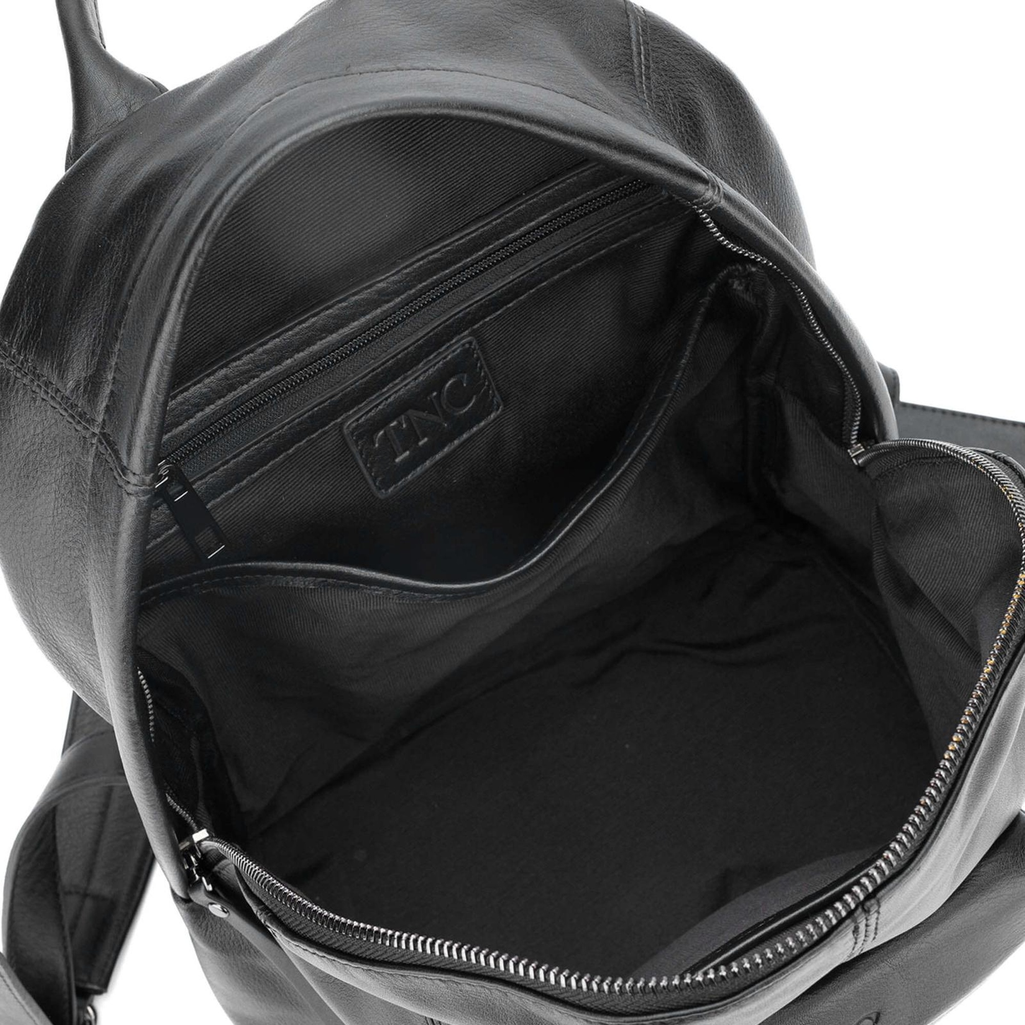 Tamer Tanca Erkek Hakiki Deri Siyah Sırt Çantası