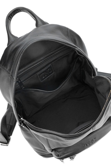  Tamer Tanca Erkek Hakiki Deri Siyah Sırt Çantası