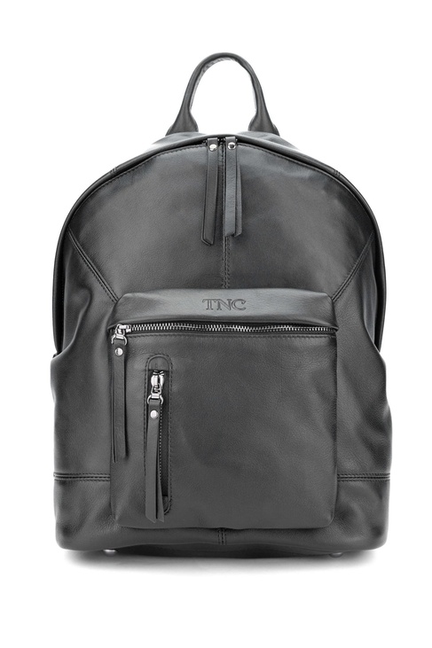  Tamer Tanca Erkek Hakiki Deri Siyah Sırt Çantası