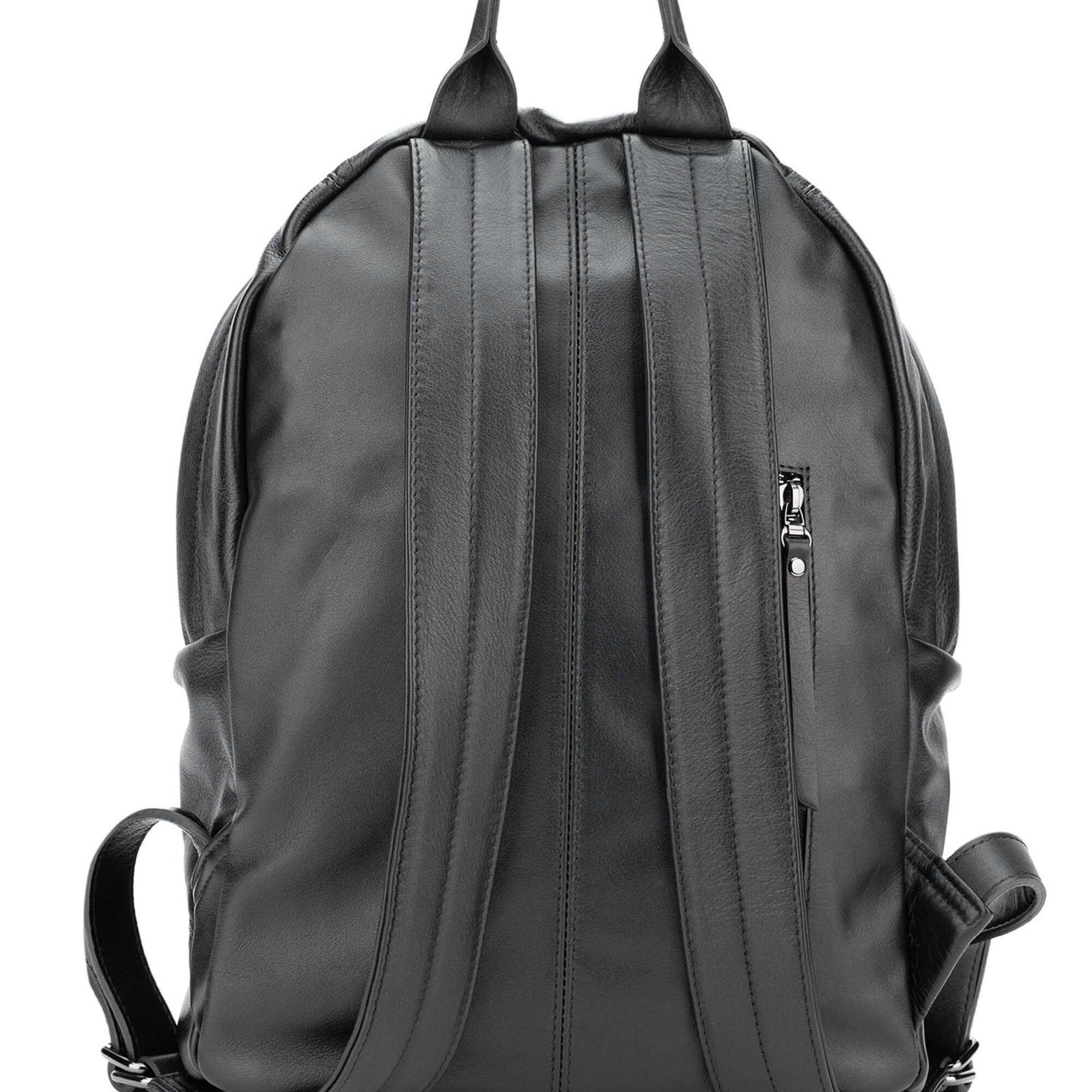 Tamer Tanca Erkek Hakiki Deri Siyah Sırt Çantası