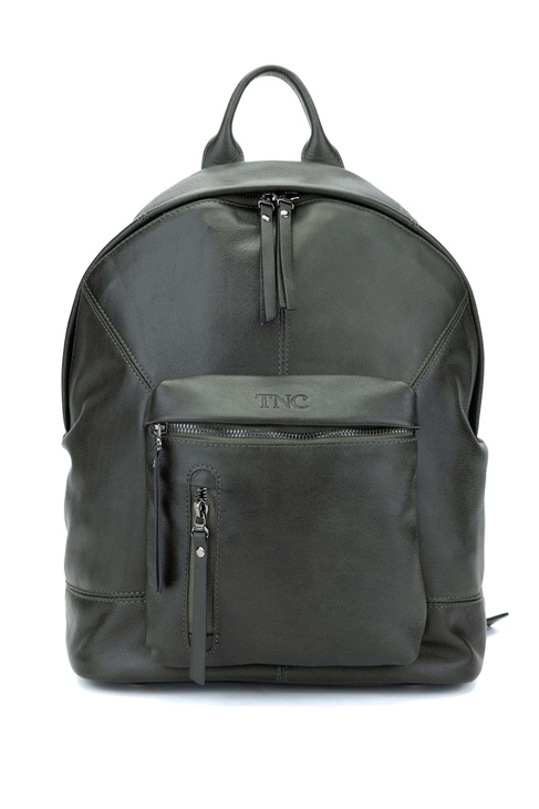  Tamer Tanca Erkek Hakiki Deri Yeşil Sırt Çantası